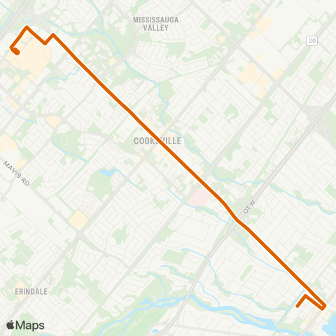 MiWay Hurontario map