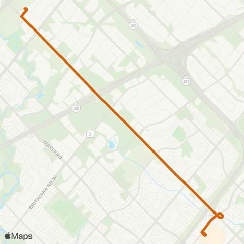 MiWay Hurontario map