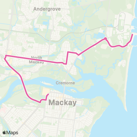 Translink Mackay Caneland Central - Mackay Harbour map