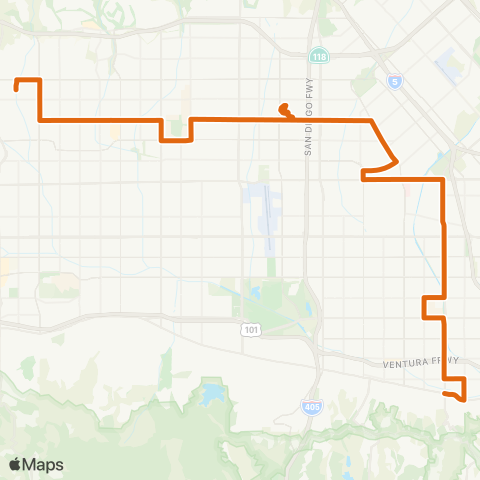 Metro Chatsworth Sta-Studio Cty-Csun via Plummr-Cldwt Cn map