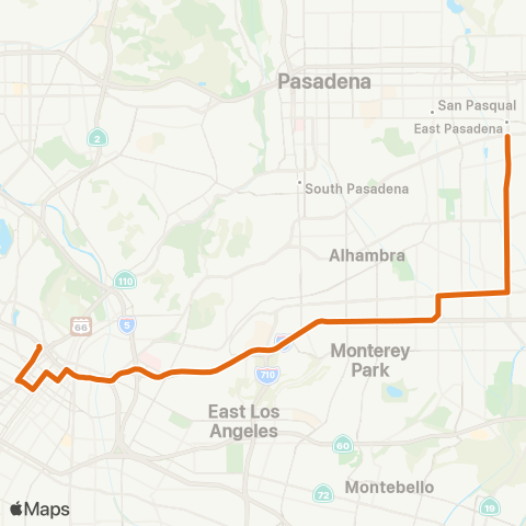 Metro Downtown LA - Sierra Madre Villa Sta map