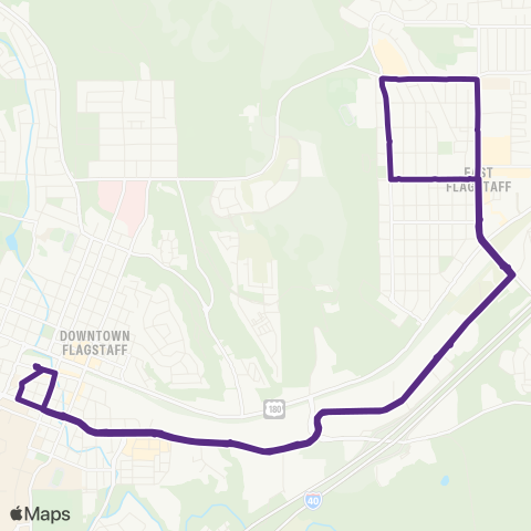 Mountain Line Purple map