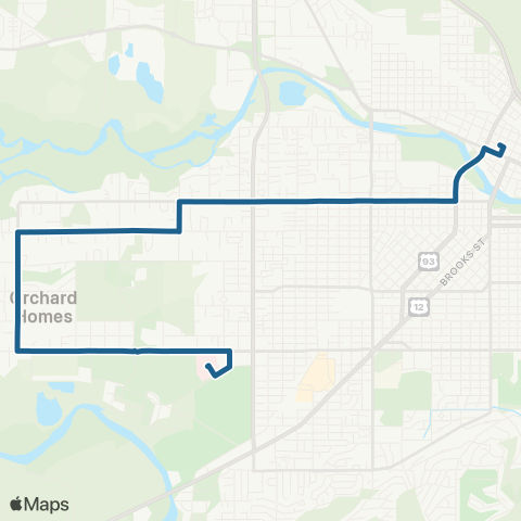 Mountain Line Target Range / Community Hospital map