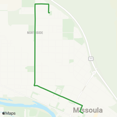 Mountain Line Northside map