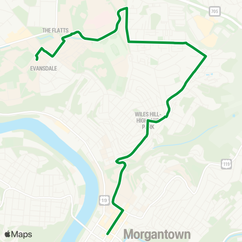 Mountain Line Transit Authority Campus PM map