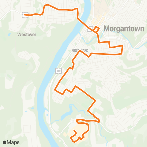 Mountain Line Transit Authority Orange Line map