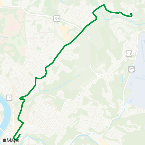 Mountain Line Transit Authority West Run map