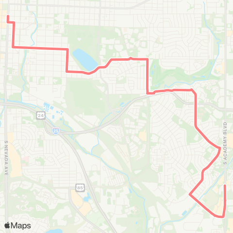 Mountain Metro Hillside / Hancock Plaza map