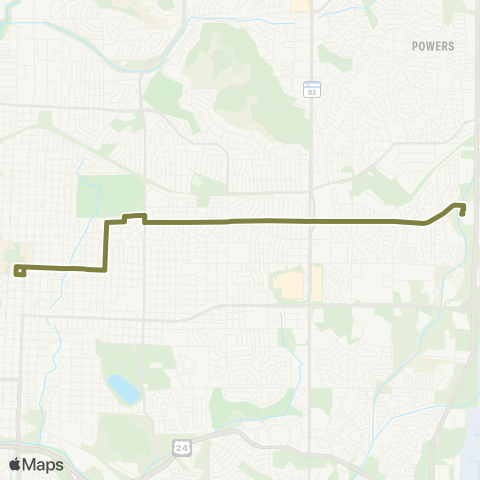 Mountain Metro Palmer Park Blvd map