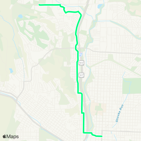 Mountain Metro Chestnut St / G.O.G. Rd map