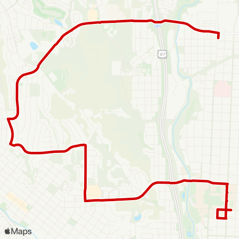 Mountain Metro 19th Street / Fillmore map