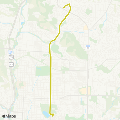 Mountain Metro Union Blvd map