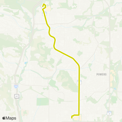 Mountain Metro N. Academy Blvd / Voyager map