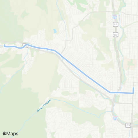 Mountain Metro Colorado Ave / Manitou map