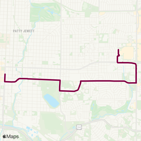 Mountain Metro Pikes Peak Ave. / Citadel map