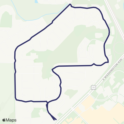 Madison Metro Route P map