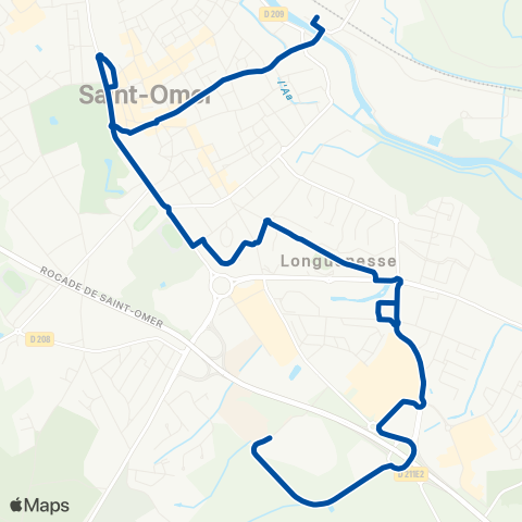 Mouvéo Saint-Omer (Gare) > Longuenesse (Campus) map