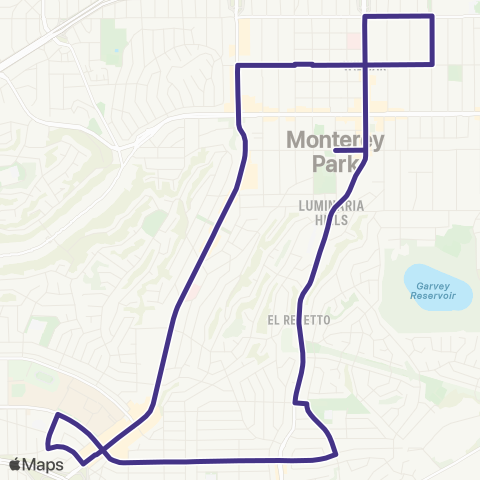 Spirit Bus Route 1 map