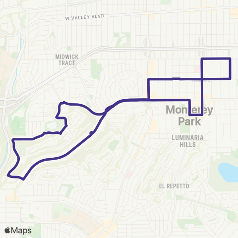 Spirit Bus Route 4 map