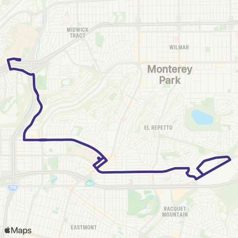 Spirit Bus Route 5 map