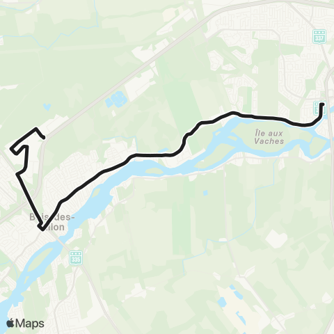 exo Terrebonne-Mascouche Terrebonne - Bois-des-Filion map