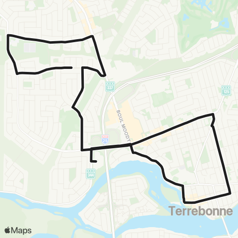 exo Terrebonne-Mascouche Terrebonne - Secteur Centre map