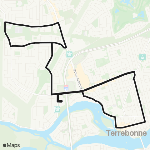 exo Terrebonne-Mascouche Terrebonne - Secteur Centre map