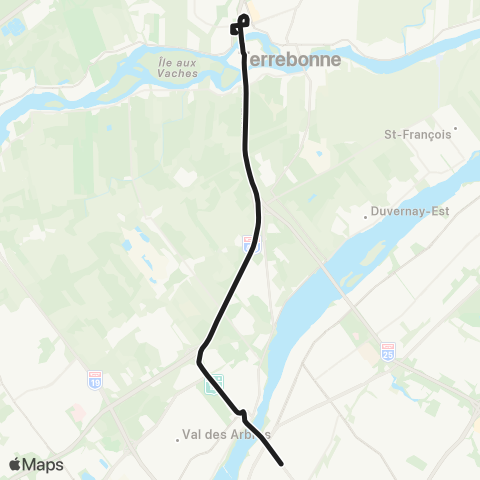 exo Terrebonne-Mascouche Terrebonne - Montréal map