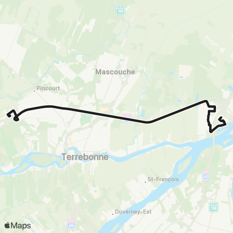 exo Terrebonne-Mascouche Taxibus - Cégep de Terrebonne (s/ Réservation) map