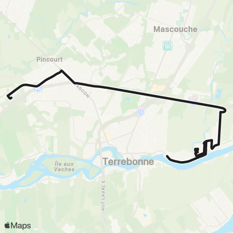 exo Terrebonne-Mascouche Taxibus - Cégep de Terrebonne (s/ Réservation) map