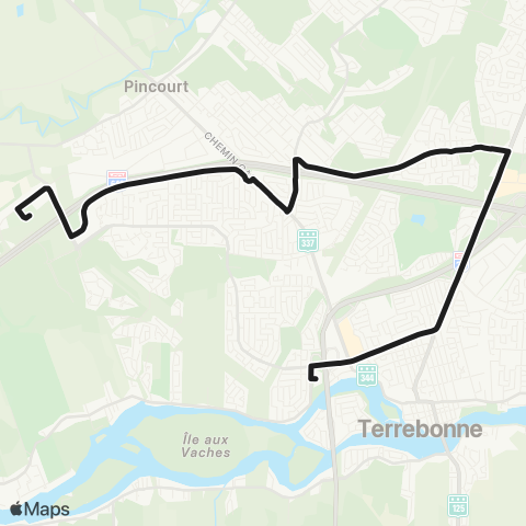 exo Terrebonne-Mascouche Terrebonne - Cité du Sport - Cégep de Terrebonne map