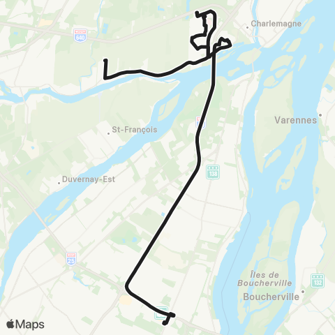 exo Terrebonne-Mascouche Lachenaie - Gare de Terrebonne - Terminus Radisson map