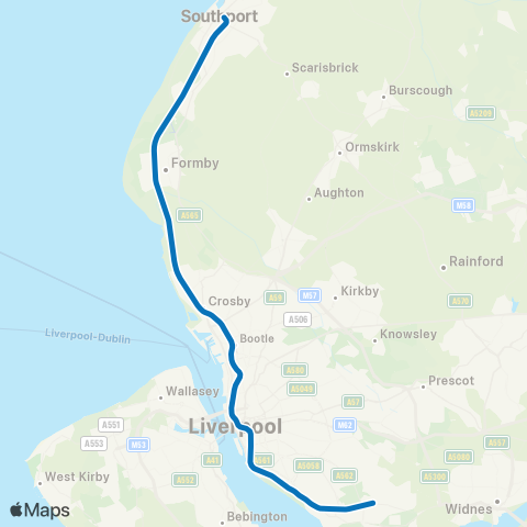 Merseyrail Northern map