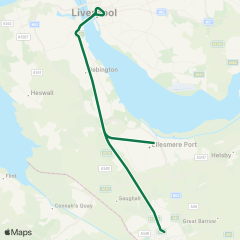 Merseyrail Wirral map