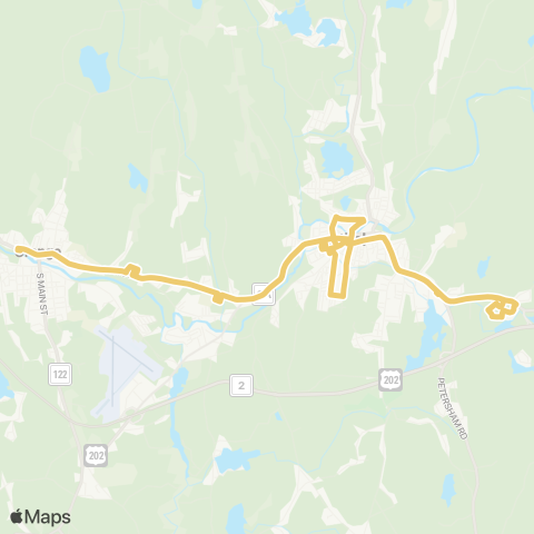 MART Shuttle Athol / Orange Shuttle map