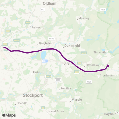 Manchester Rail Northern map