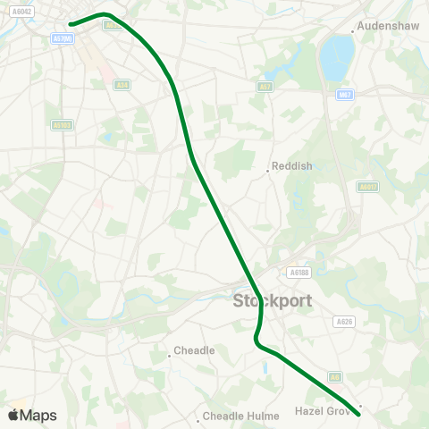 Manchester Rail East Midlands map