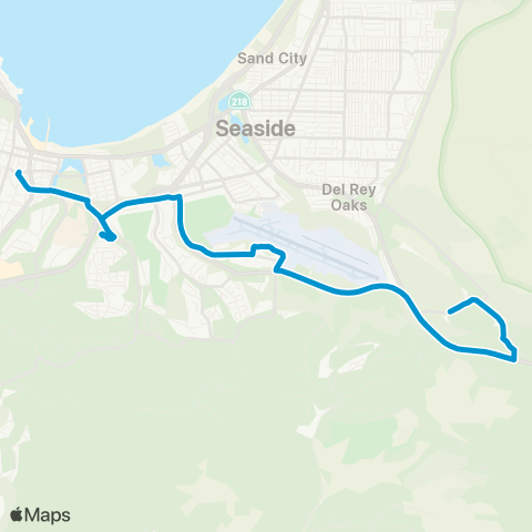 Monterey-Salinas Transit Monterey - Ryan Ranch map