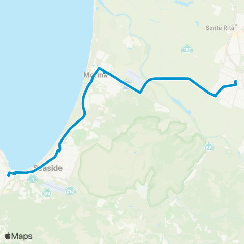 Monterey-Salinas Transit Monterey - Salinas map