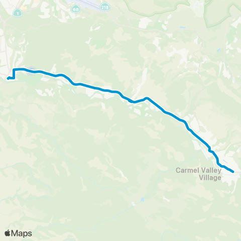 Monterey-Salinas Transit Crossroads Carmel - Carmel Valley map