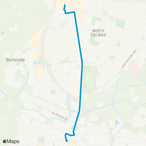 Monterey-Salinas Transit Salinas - Northridge via North Main map