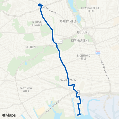 MTA Queens Elmhurst / Queens Ctr - Old Howard Bch map