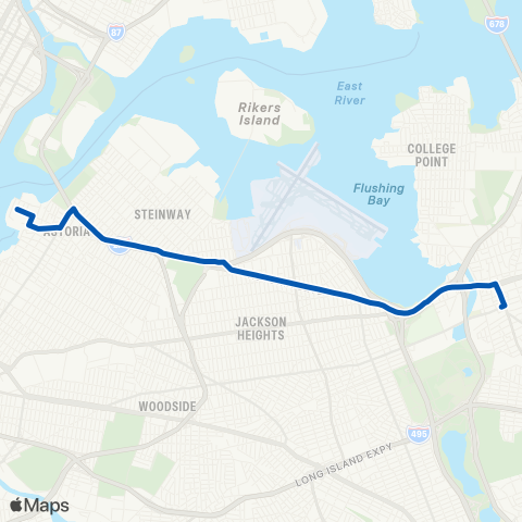 MTA Queens Astoria - Flushing map