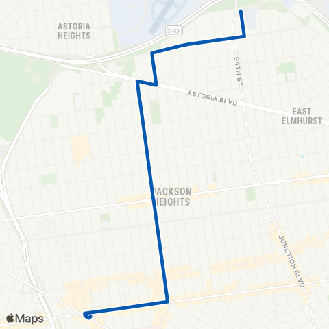 MTA Queens Jackson Heights - East Elmhurst map