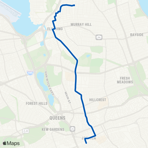 MTA Queens Jamaica - Flushing - Whitestone map