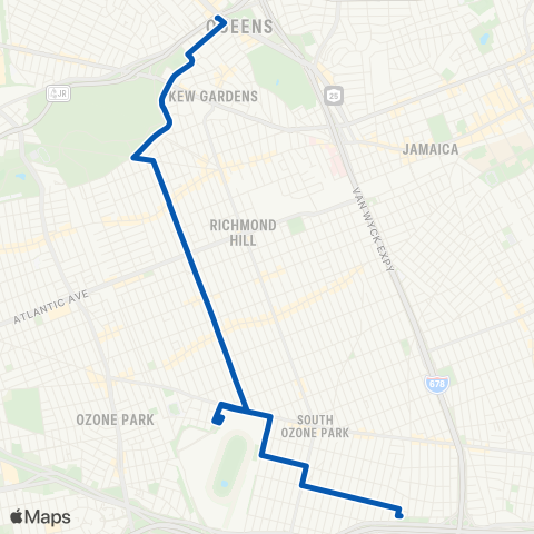 MTA Queens Kew Gardens - South Ozone Park map