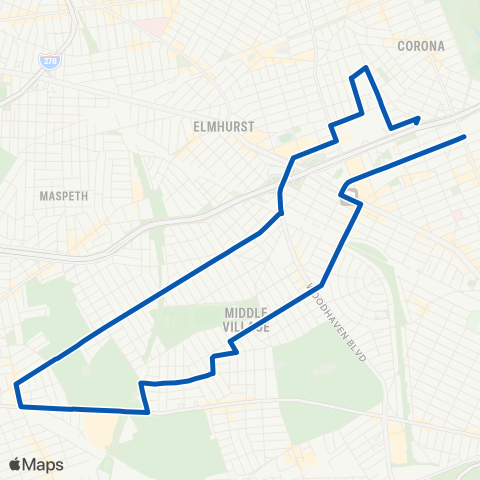 MTA Queens Corona - Rego Park map