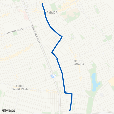 MTA Queens South Ozone Park - Jamaica map