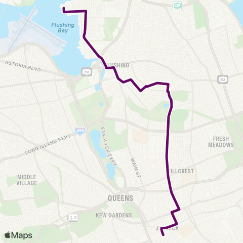 MTA Queens Jamaica - Flushing - College Point map