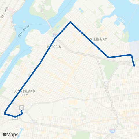 MTA Queens Long Island City - Astoria map